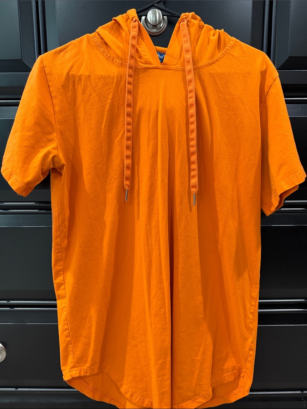Bright Orange Short Sleeve Hoodie